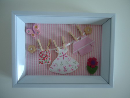 quadro com moldura para menina