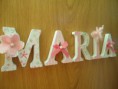 letras forradas em tecido